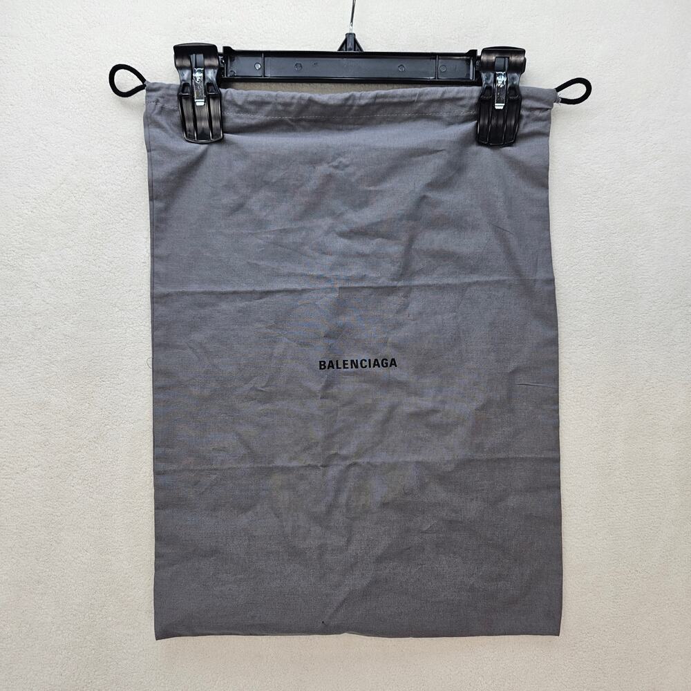 BALENCIAGA GRAY DRAWSTRING DUST BAG SHOE BAG STORAGE POUCH LARGE